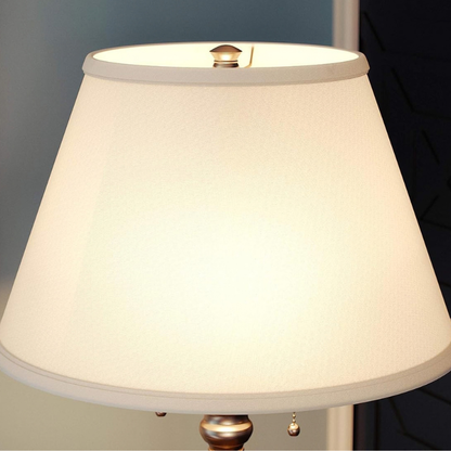 59.5 Inch Antique Brass Dual Light Standing Floor Lamp