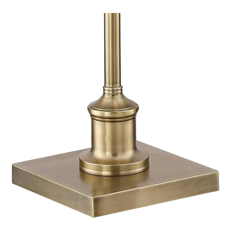 54 Inch Aged Brass Swing Arm Pharmacy Standing Floor Lamp