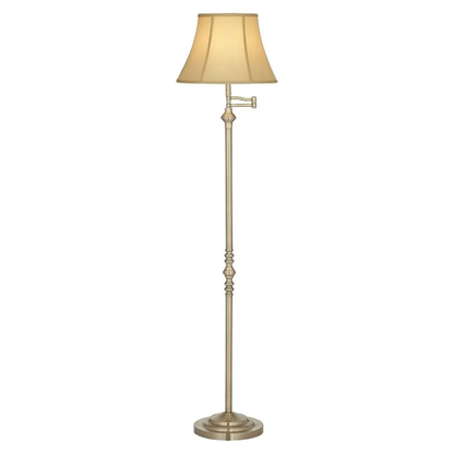 60 Inch Traditional Brass Swing Arm Standing Floor Lamp