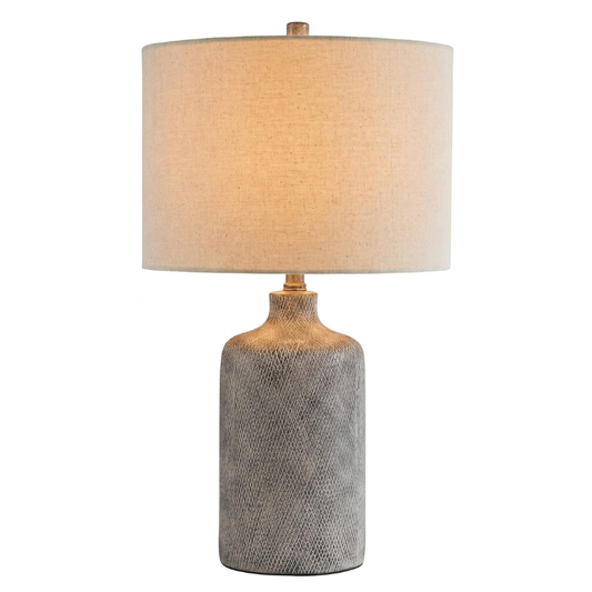 24.5 Inch Textured Ceramic Bedside Accent Table Lamp